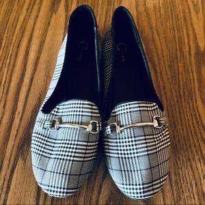 Plaid Flat with Silver Buckle